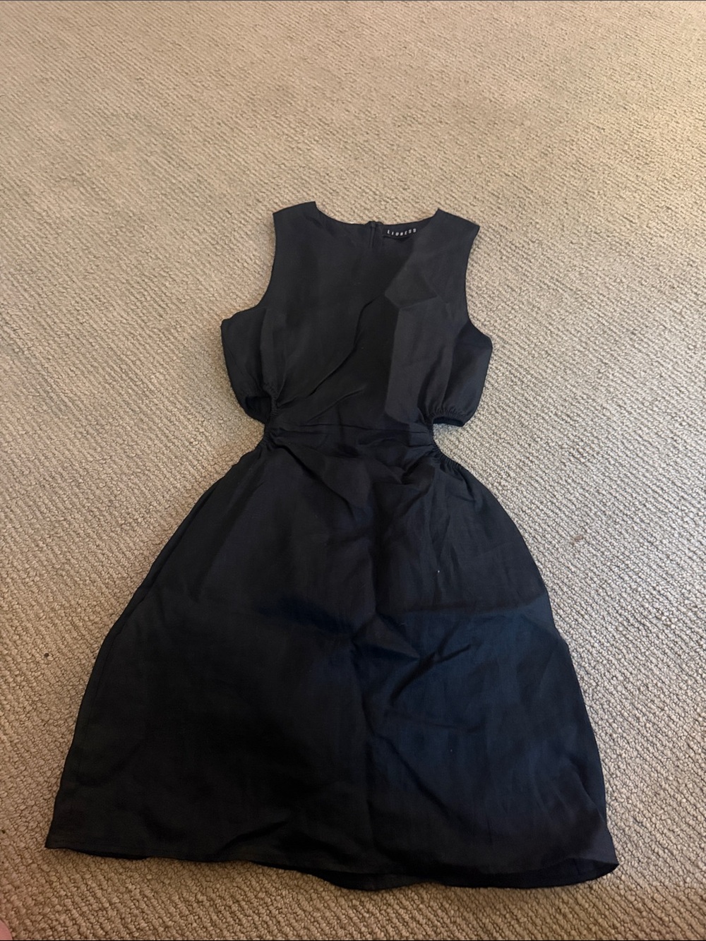 Lioness Black Sleeveless Midi Dress